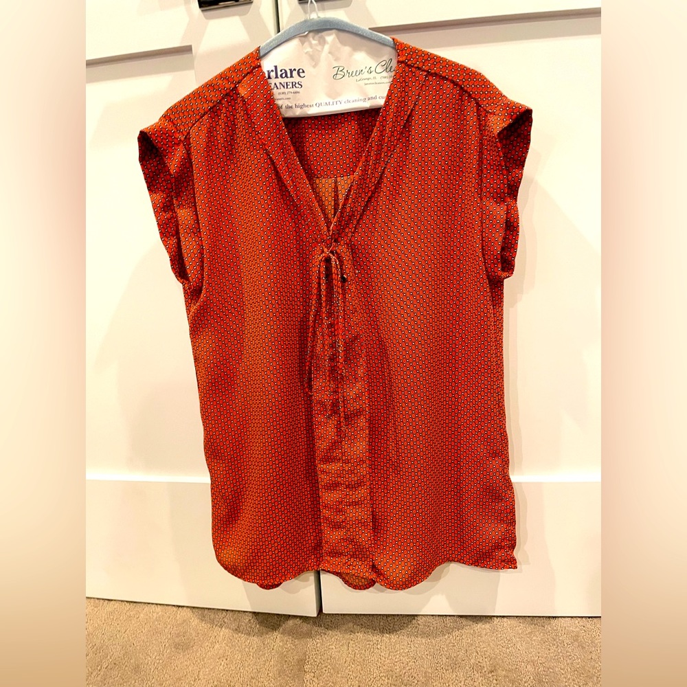 Orange pattern blouse